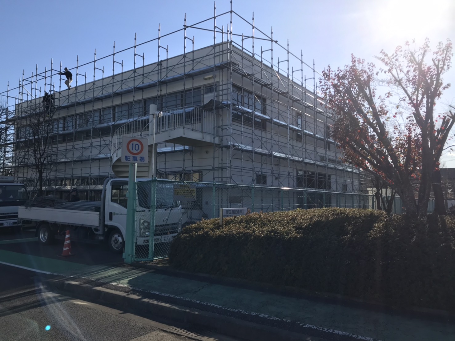 一月 熊谷市 足場架け